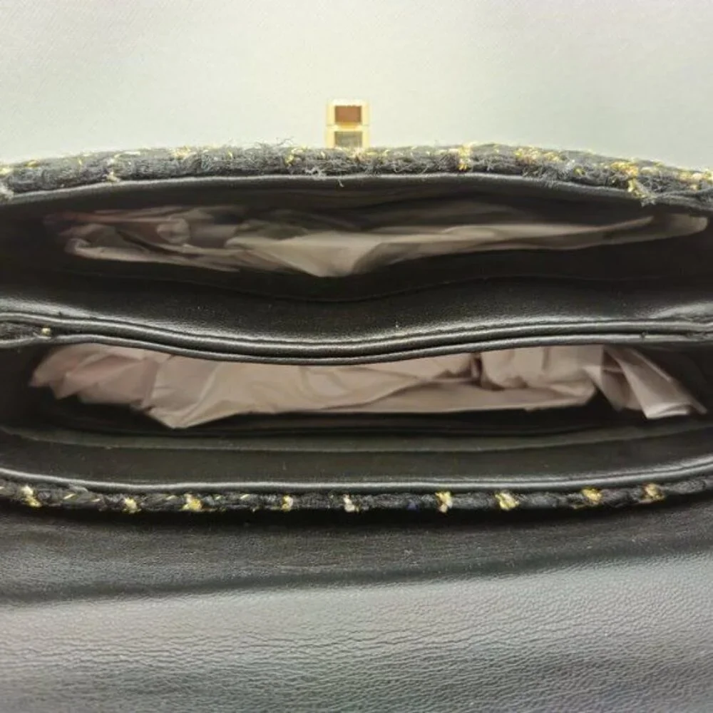 Badgley Mischka Boucle Messenger‎ Crossbody - Black